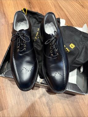FootJoy Classics Dry Premiere Black Men’s Leather Oxford Golf Shoes 10 D